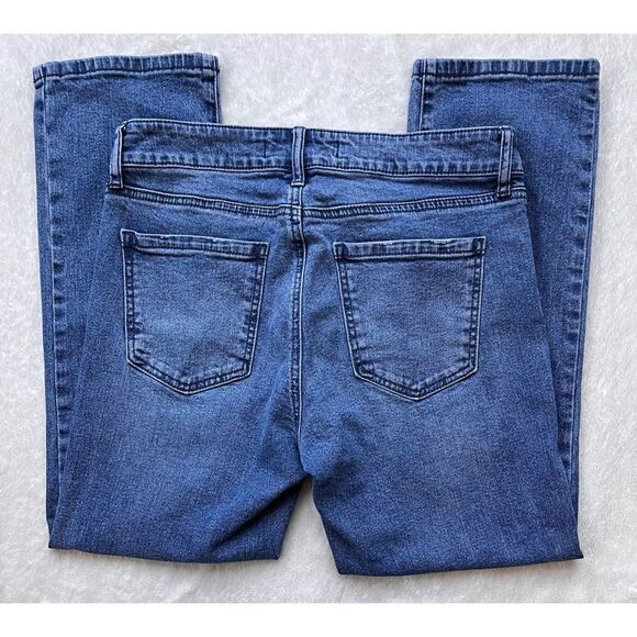 Prosperity Denim Vintage Straight Leg High Rise Crop Jeans in Blue, Size 29 - Picture 14 of 16